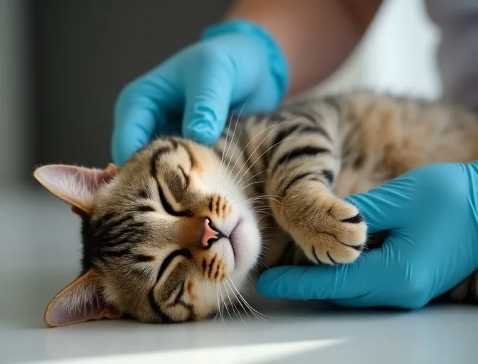 Specialist carefully handling a deceased cat with dignity in Forest Hill